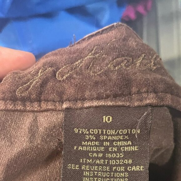 Lady Hathaway Dark Brown Corduroy Women's Trousers Pants Size 10 - Picture 16 of 16